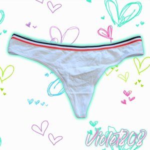[L] White String Thong Panty